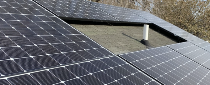 solar installation on a home.